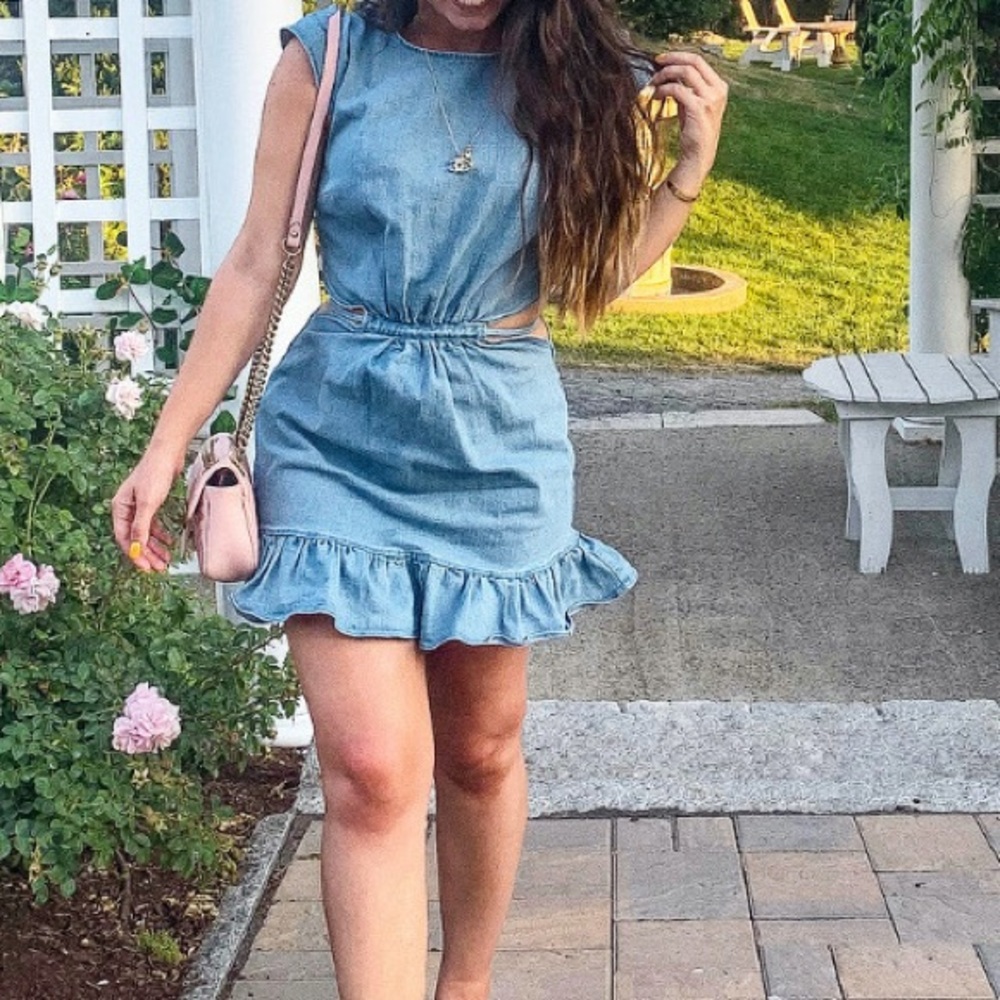 Lani the Label Jean Cutout Dolly Dress - Picture 2 of 3